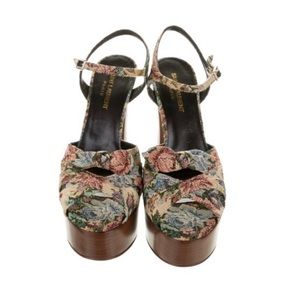 Saint Laurent Candy Canvas platform sandals